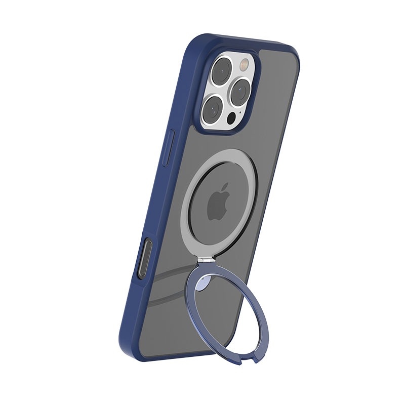 Torras UPRO Ostand Series Magsafe Compatible Phone Case for iPhone 16 Pro Max – Navy Blue