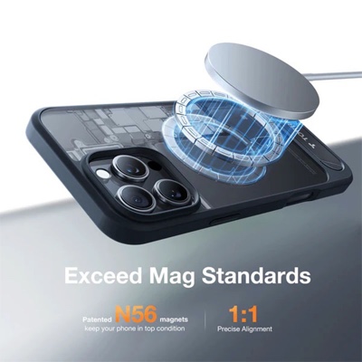 Torras UPRO Pstand Series Magsafe Compatible Phone Case for iPhone 16 Pro – Clear