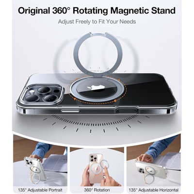 Torras Ostand Pro Series MagSafe Compatible Case for iPhone 16 Pro Max – Clear