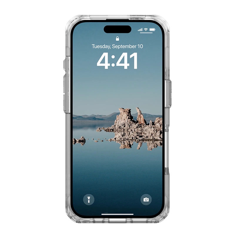 UAG Plyo MagSafe Compatible Phone Case for iPhone 16 – Ice/Sliver