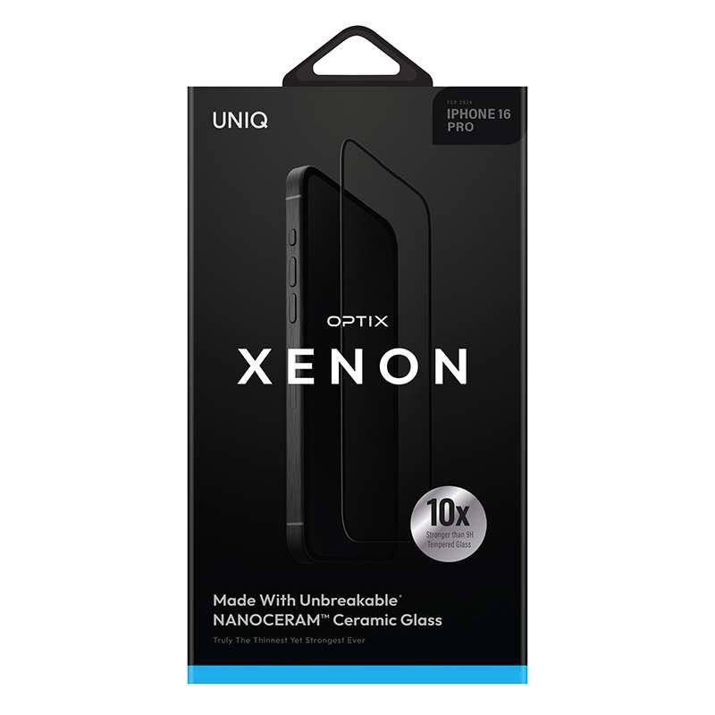 UNIQ Optix Xenon Nanoceram Glass Screen Protector for iPhone 16 Pro (2024)