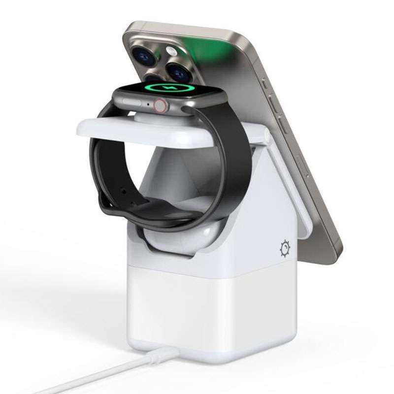 15W 4-in-1 Magnetic Wireless Charger by Duzzzona - W20 - White