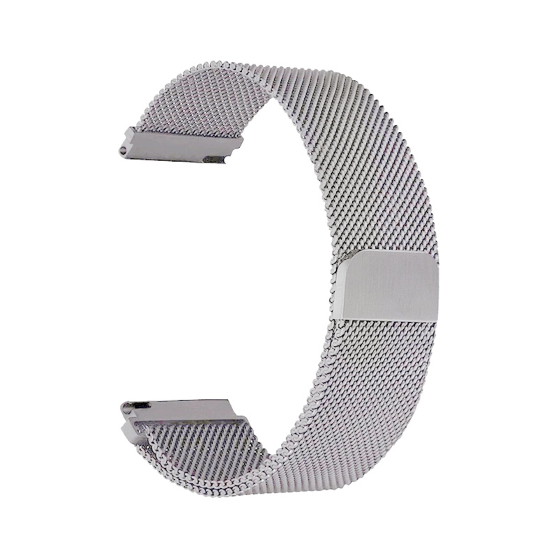 Metal Replacement Strap for all Smart Watches Compatible with only 22mm - Silver