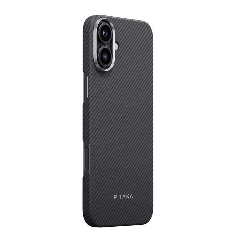 Pitaka Ultra-Slim Case for iPhone 16 – Black/Grey
