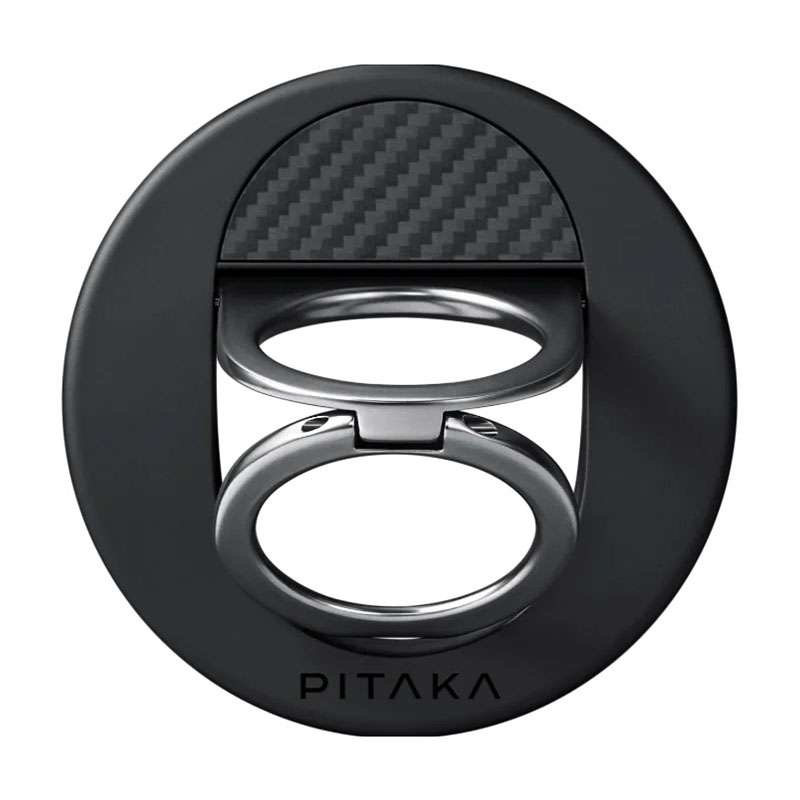 Pitaka MagEZ Grip 3 Thinnest MagSafe Aramid Fiber Phones Ring Stand - Black/Grey