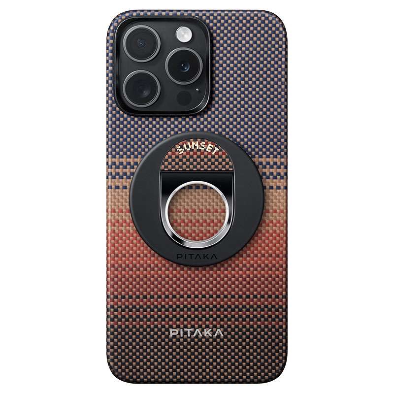 Pitaka Sunset Moonrise Tactile Woven Case with MagSafe Grip3 for iPhone 16 Pro Max - (Sunset)