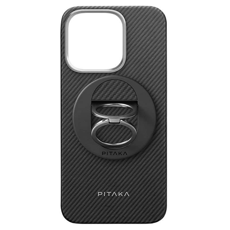 Pitaka Ultra Slim Case with MagSafe Grip3 for iPhone 16 Pro – Black/Grey