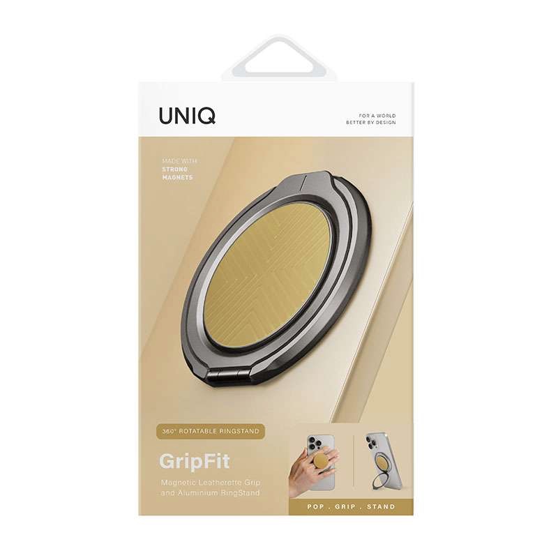 Uniq Gripfit Classic Magnetic 360 Mount with Kickstand for Phones - Canary/Yellow