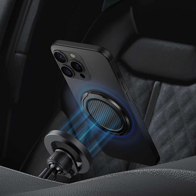 Uniq Gripfit Premium Magnetic 360 Mount with Kickstand for Phones – Carbon Black