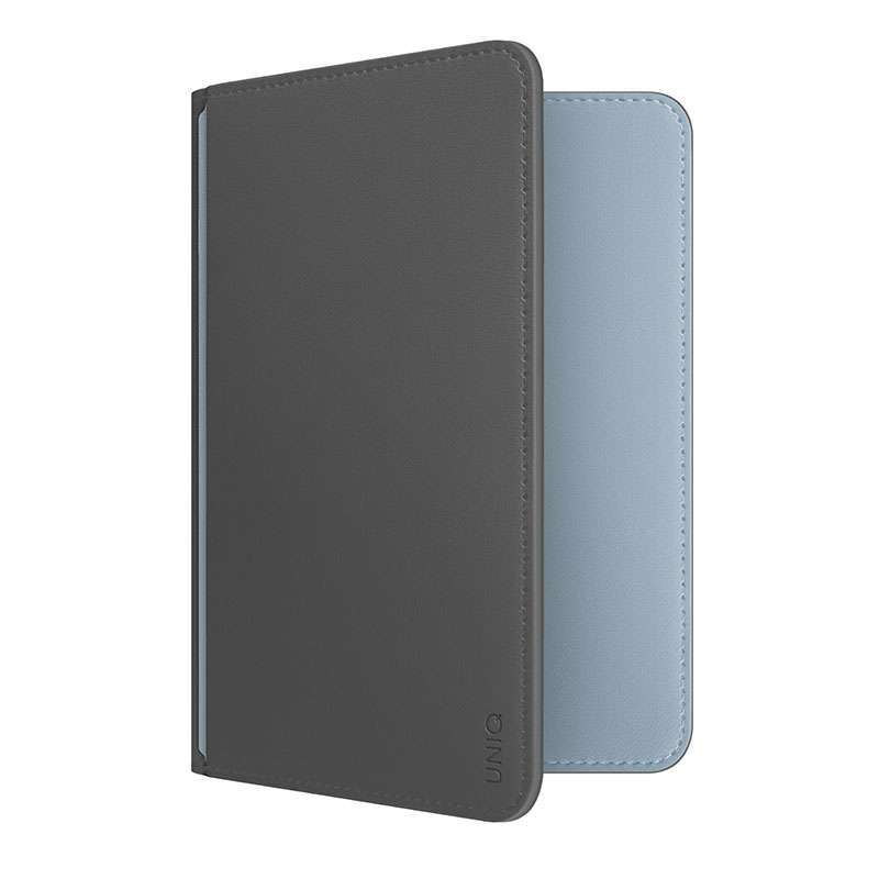 Uniq Belmont Passport and Card Holder with Tracker & RFID Blocking - Charcoal