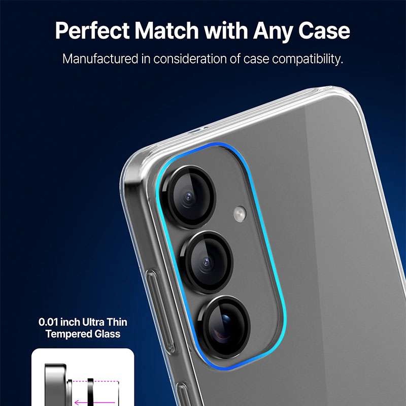 Whitestone Dome Camera Ring For Samsung Galaxy S25 Plus Camera Protector Ring Type – 2 Pack