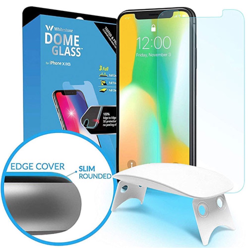 iPhone X Whitestone Dome Glass Tempered Glass Screen protector with UV