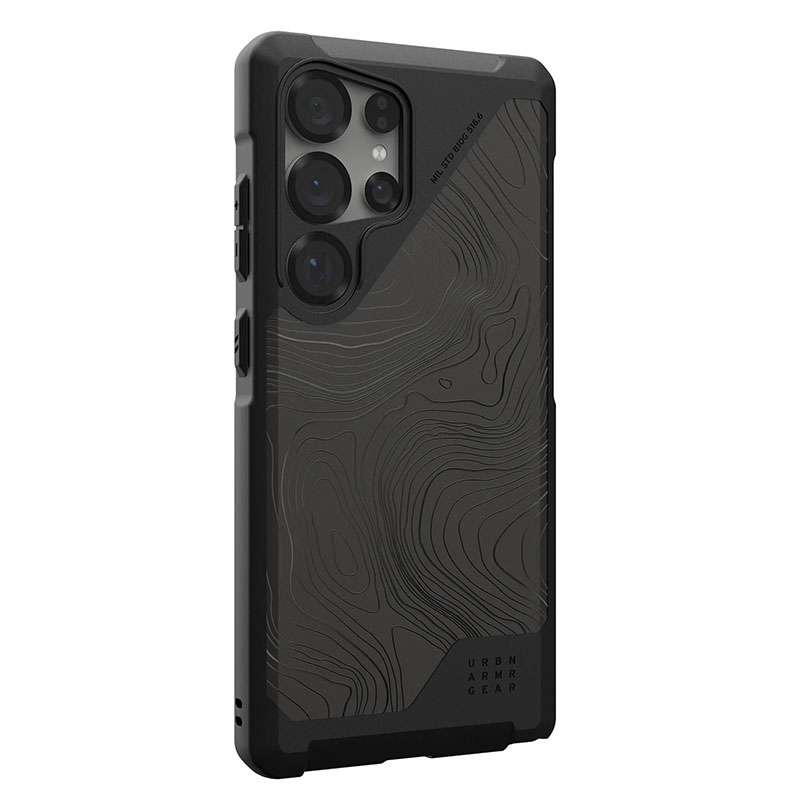 UAG Metropolis LT Magsafe Compatible Phone Case for Samsung Galaxy S25 Ultra - Topography Black