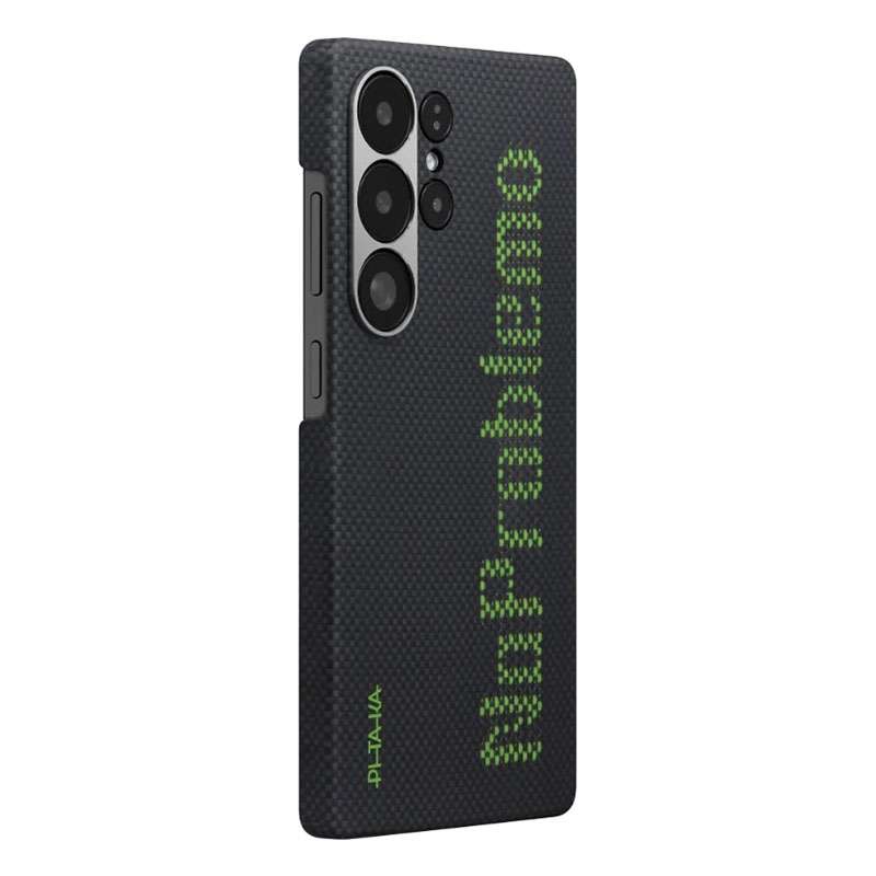 Pitaka X Aries MagEZ Compatible Luminous Case for Samsung Galaxy S25 Ultra - Black