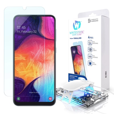 Whitestone Samsung Galaxy A50 / A30 Dome Glass Tempered Glass Screen Protector