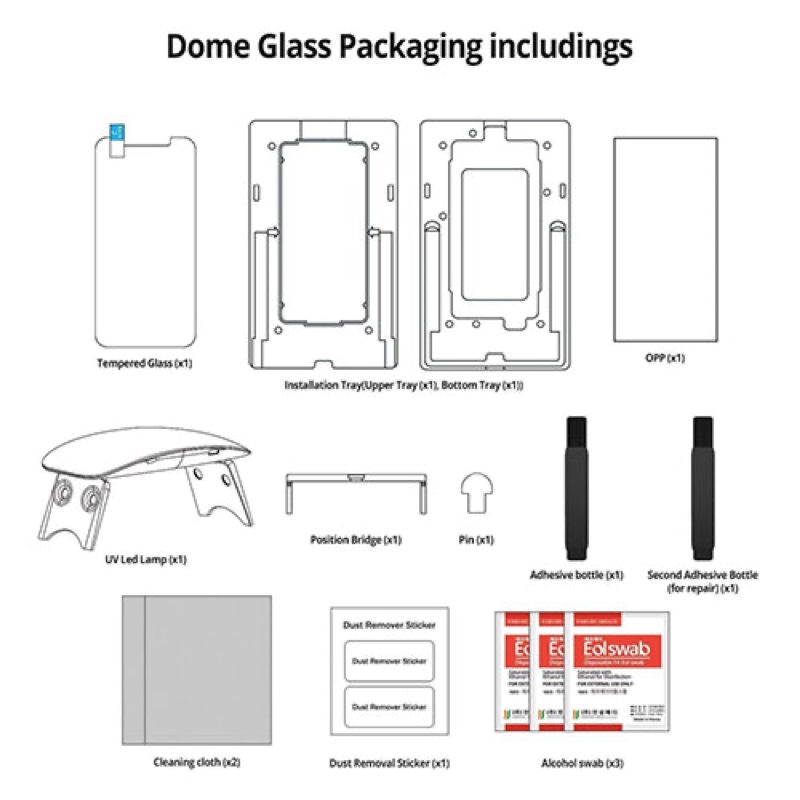 iPhone XS Whitestone Dome Glass Tempered Glass Screen protector with UV