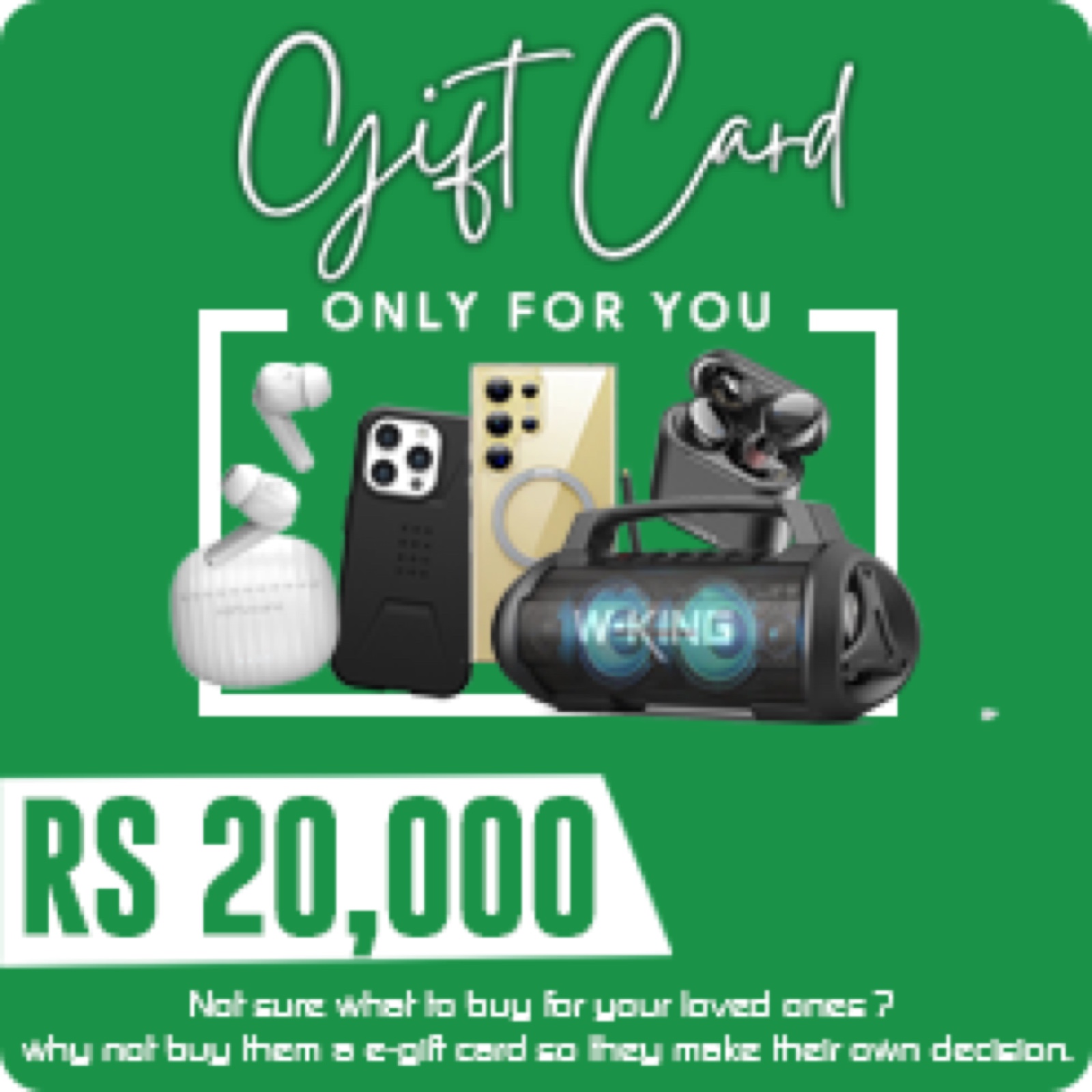 Rs 20,000 E-Gift Card by Dab Lew Tech