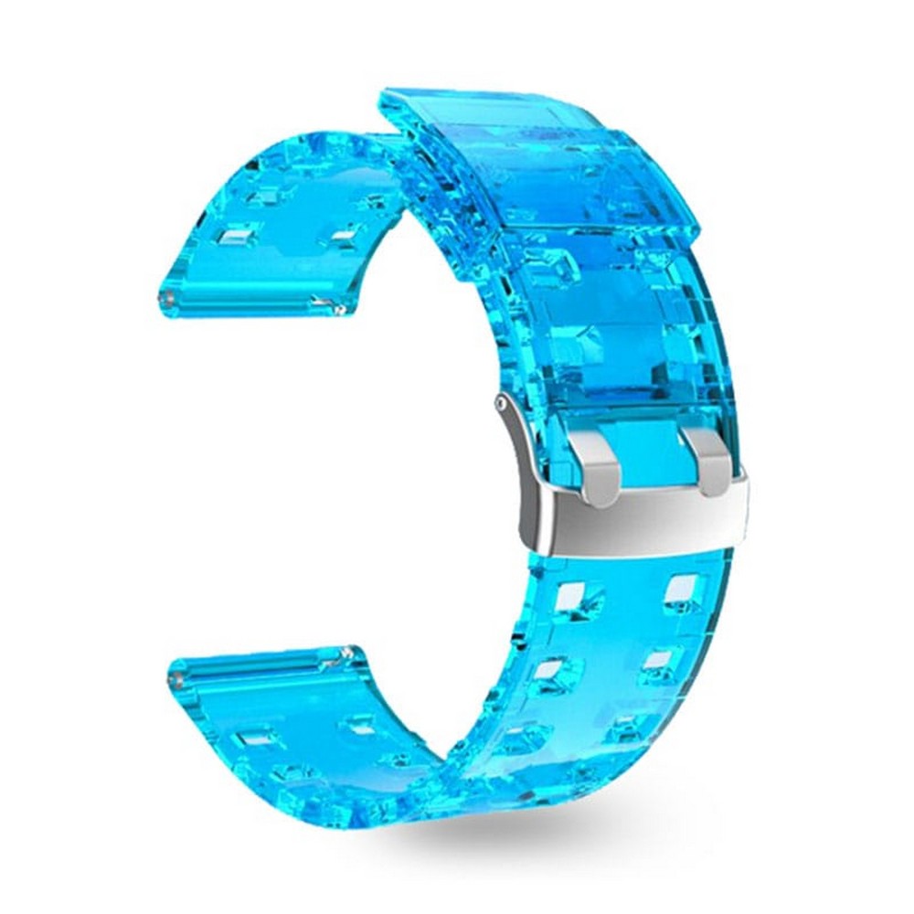 20mm Transparent Silicone Replacement Straps for Xiaomi, Imilab, Haylou, Samsung, Huawei & More Smart Watches