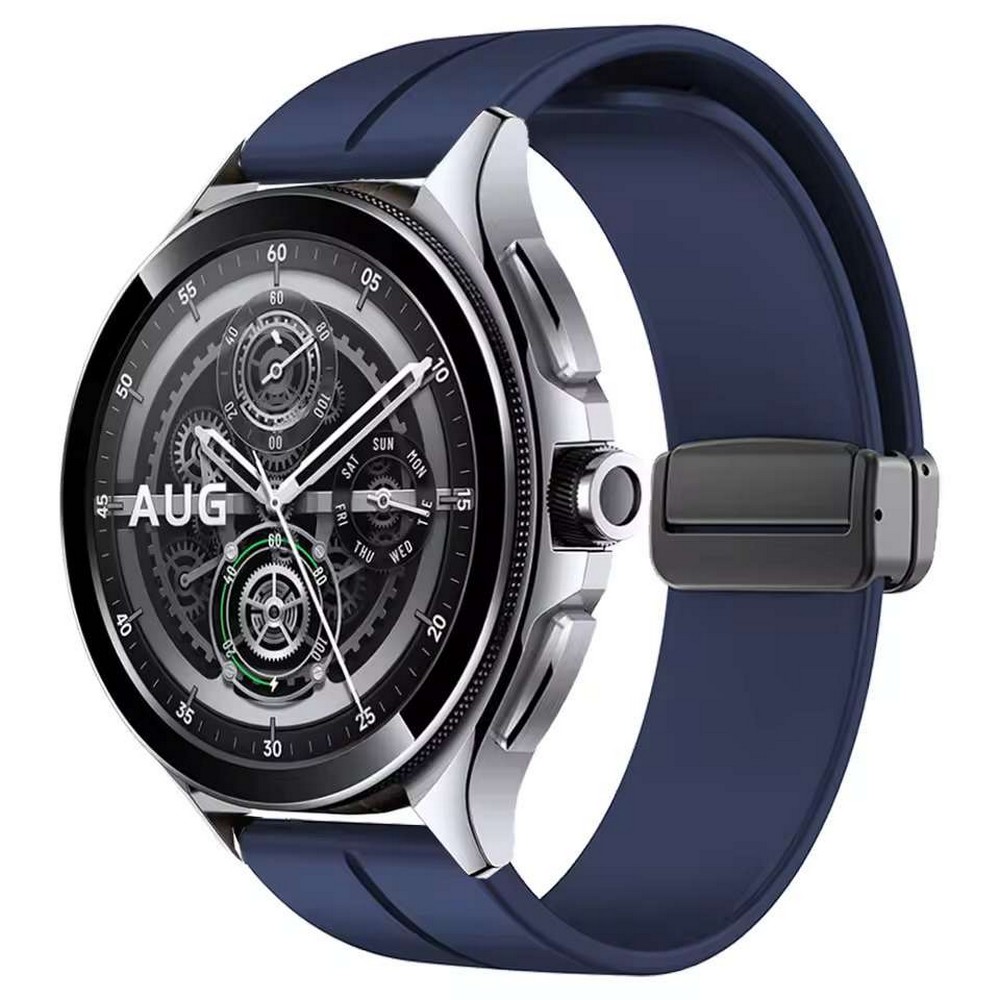 22mm Replacement Magnetic Buckle Soft Silicone Strap for Smart Watches