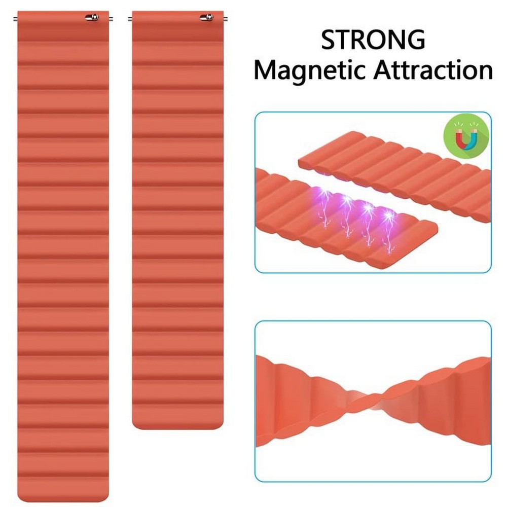 22mm Magnetic Loop Soft Silicone Replacement Strap for Smart Watches