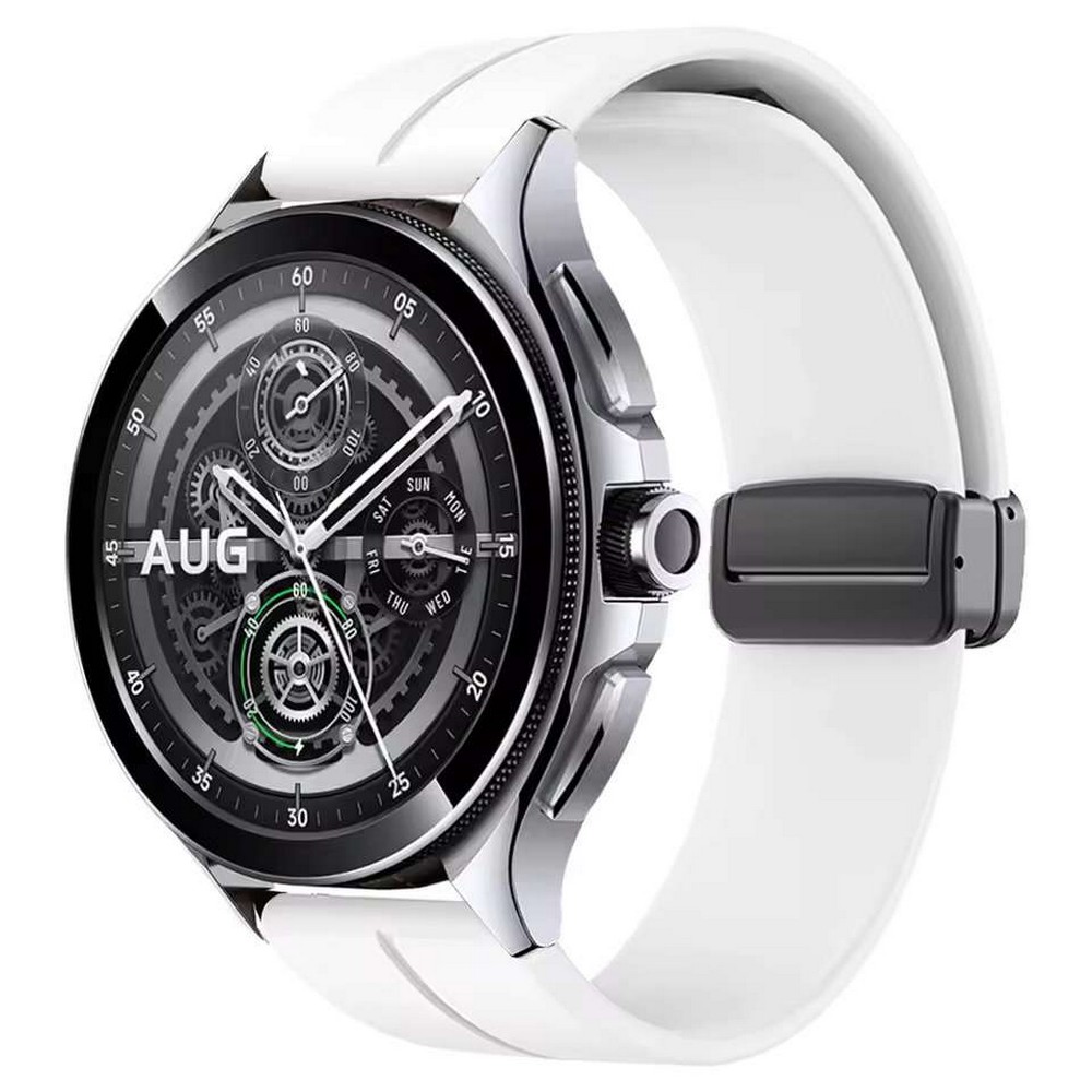 22mm Replacement Magnetic Buckle Soft Silicone Strap for Smart Watches