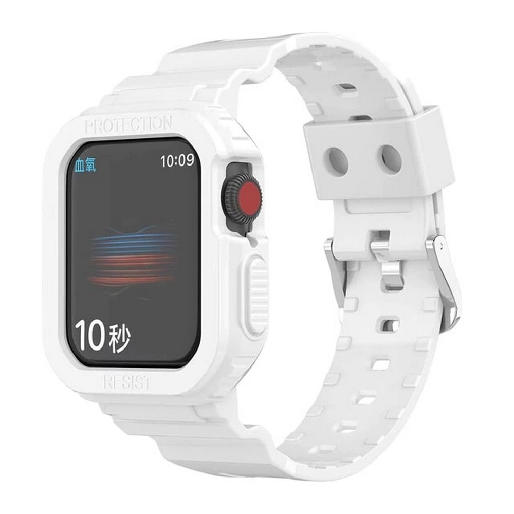 Sports Rugged Silicone Case with Band for Apple Watch Series 7, 5/6 & SE 42/45MM