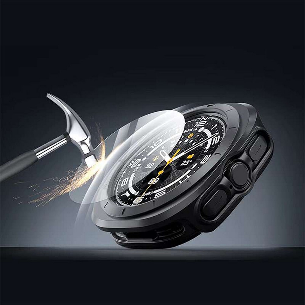 Rugged Bumper Watch Case with Screen Protector for Samsung Galaxy Watch Ultra 47mm