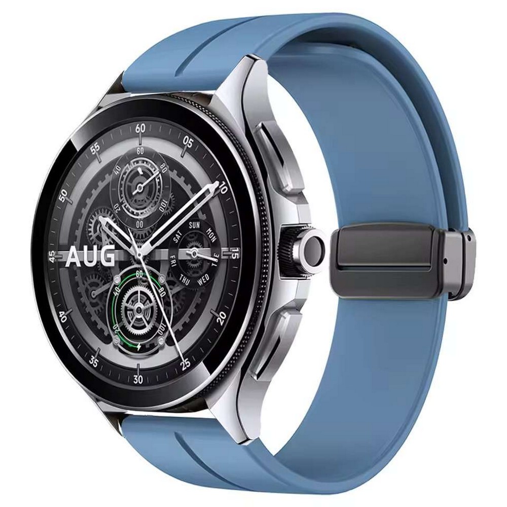 22mm Replacement Magnetic Buckle Soft Silicone Strap for Smart Watches