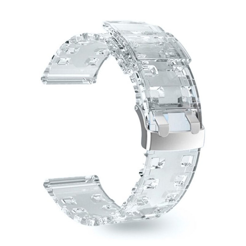 20mm Transparent Silicone Replacement Straps for Xiaomi, Imilab, Haylou, Samsung, Huawei & More Smart Watches