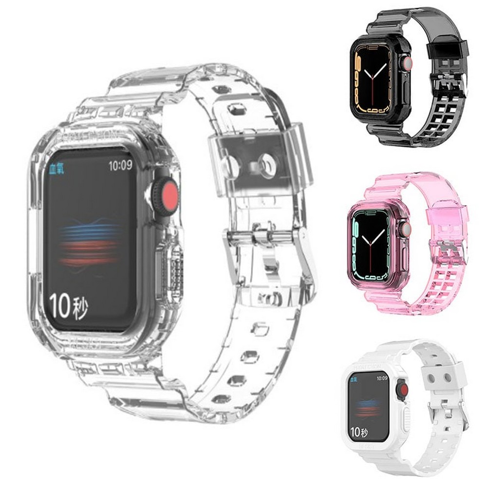 Sports Rugged Silicone Case with Band for Apple Watch Series 7, 5/6 & SE 41MM