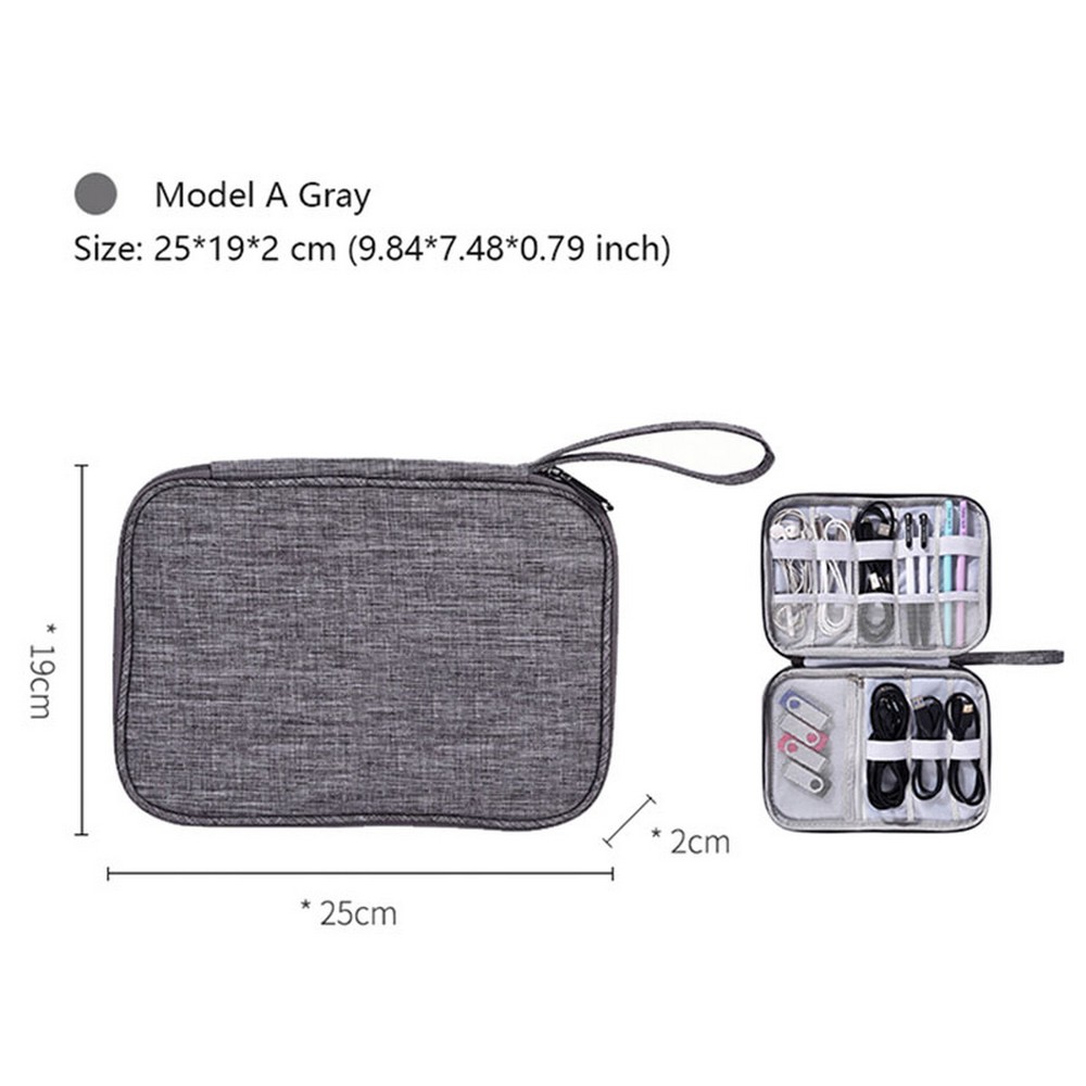 Smartwatch Accessories Organizer, Tech Accessories Travel Storage Bag for Watch Bands, Extra Pocket for Chargers, Cables, USB, SD Cards