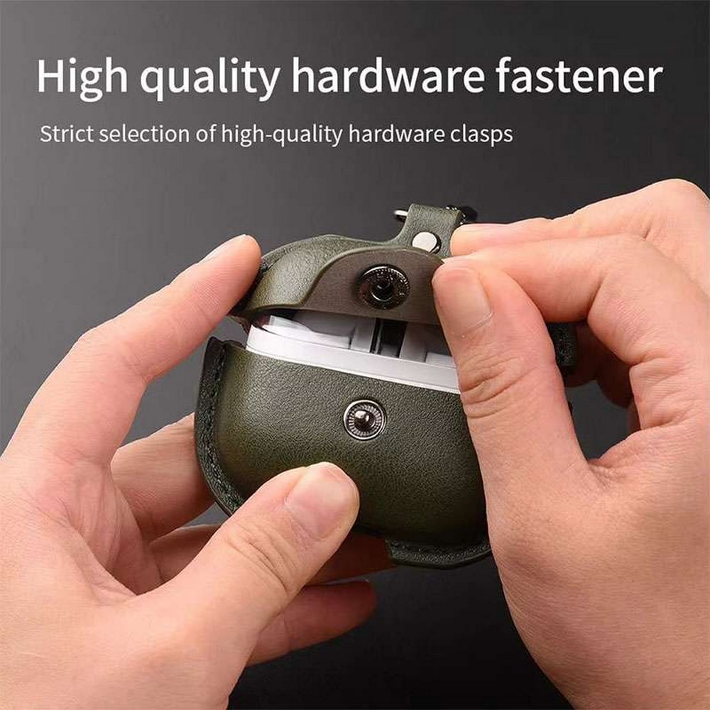 Protective Leather Case for Samsung Galaxy Buds 3 / Buds 3 Pro with Lock and Metal Clasp