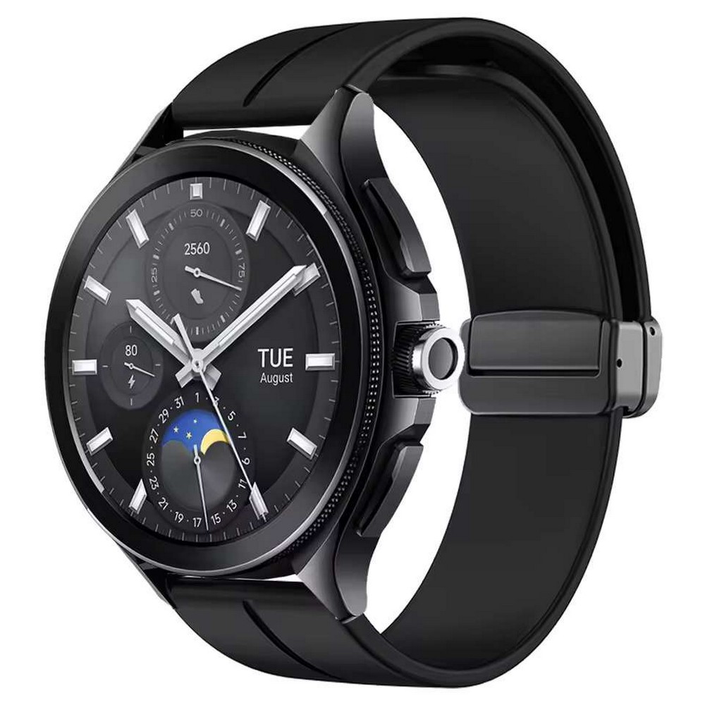 22mm Replacement Magnetic Buckle Soft Silicone Strap for Smart Watches