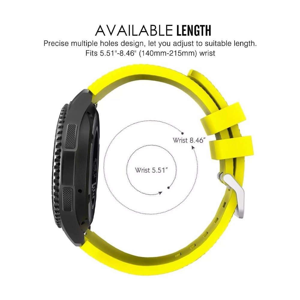 22mm Frontier Silicone Replacement Sports Strap Band for all Smart Watches Compatible With Only (22mm)