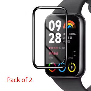 3D Protective Film For Xiaomi Band 8 Pro Full Curved Edge Screen Protector - Pack of 2
