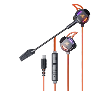 Plextone RX3 PLUS Type-C Interface In-ear Wired Game Earphones Pluggable Mic - Orange