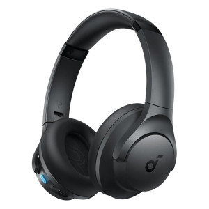 Soundcore Q11i Wireless Over-Ear Bluetooth Headphones by Anker, Deep Bass, 60H Playtime, Detachable Ear Cushions, Multipoint Connection - Black