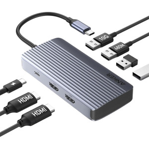 Anker 85W  7-in-1 USB-C Hub, USB C Docking Station, Dual HDMI Display, 10Gbps Data Transfers