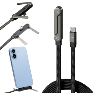 The Viral 240W Type C to C Cable with 360 Degree Aluminum Stand