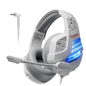 PLEXTONE G700 3.5mm AUX Wired Gaming Headphones with Noise Reduction Microphone HiFi Sound - Grey