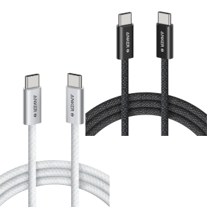 Anker Zolo 240W USB C to USB C Cable, Braided and Dirt-Free with Slim Connector - 3ft