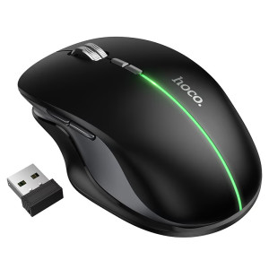 HOCO Dixon Dual Mode Wireless Mouse Bluetooth & 2.4G, Silent Click, Adjustable DPI for Laptop & PC - GM40 - Black
