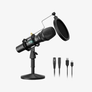 Maono HD300T Professional Dynamic Microphone with Dual USB & XLR Connectivity for Podcast & Voice Recording