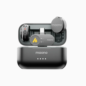 MAONO Wave T5 Wireless Lavalier Microphone for iPhone 15 & Above, MFi Certified Type C Plug, 48KHz 24Bit, 1000ft Range, Voice Filter, Noise Cancellation, 30H Use for Video Recording, Streaming