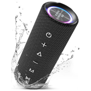 Tronsmart Mirtune C2 Wireless Bluetooth Speaker 24W Bass, 360° Sound, IPX7 Waterproof, 24 Hours Battery, Stereo Pairing, TF Card & AUX Support - Black