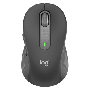 Logitech Signature M650-L Full Size Wireless Mouse for Large Hands with Silent Clicks & Bluetooth Connectivity - Grey