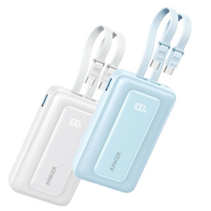 Anker Zolo 10000mAh 35W Fast Charging Power Bank with Built-In Dual USB-C Cables