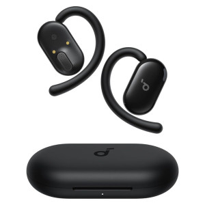 Soundcore V20i by Anker Open-Ear Headphones with Adjustable Ear Hooks, Snug Fit, Powerful Sound, Clear Calls, 36H Playtime, IP55, Bluetooth 5.4 - Black