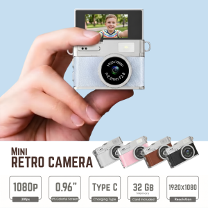 Mini Retro Camera with 1080p recording and LCD Display 32GB Memory