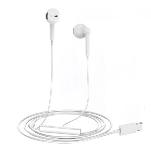 Choetech Type-C Wired Earphones with Microphone – Clear Sound & Comfortable Fit - OC-A017 - White